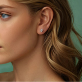 925 Sterling Silver Simple CZ Small Ball/Flat Back Studs - 12 Options
