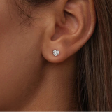 925 Sterling Silver Simple CZ Small Ball/Flat Back Studs - 12 Options
