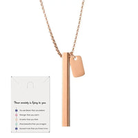 Stainless Steel Mindful Breathing Necklace - 5 Colours