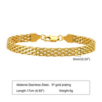 Stainless Steel Stackable Gold Plated Bracelet - 7 Options