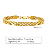 Stainless Steel Stackable Gold Plated Bracelet - 7 Options