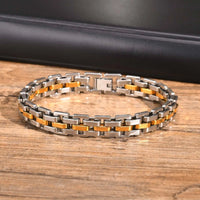 Stainless Steel Chunky Bracelet - 2 Lengths - 5 Colours
