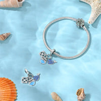 925 Silver Ship Whale Compass Hanging Charm