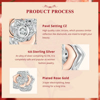 925 Sterling Silver Rose Gold Accent Rose Bead Charm