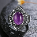 925 Sterling Silver Purple Stone Ring - 21 Designs