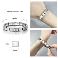 Stainless Steel 9mm Width Italian Charm Bracelet