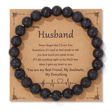 Natural Stone Family Themed Bead Bracelet - 3 sizes - 33 Options