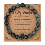 Natural Stone Family Themed Bead Bracelet - 3 sizes - 33 Options