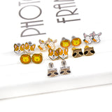 Stainless Steel Small Flat Back Animal Earrings - 20 Options