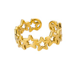 Stainless Steel Resizable Open Ring - 31 Options