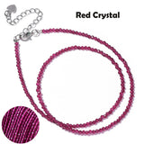 Fashion Faceted 2mm Natural Stone Bead Necklace - 31 Options