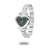 Stainless Steel 9MM Italian Charm Heart Watch - 13 Options