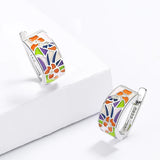 Enamel Floral Ring & Earrings Set