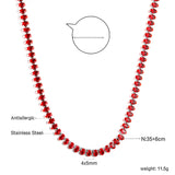 Stainless Steel Crystal Tennis Necklace - 6 Options