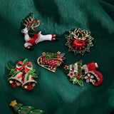 Fashion Christmas Crystal Brooch - 5 Options