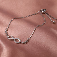925 Sterling Silver Infinity Bolo Bracelet - 4 Options