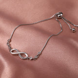 925 Sterling Silver Infinity Bolo Bracelet - 4 Options