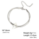 Stainless Steel Hummingbird Flower Bracelet - 6 Options
