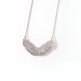 Stainless Steel Full Pave Angel Wing Necklace - 11 Options