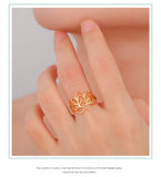 Stainless Steel  Lotus Flower Ring - 2 Colours