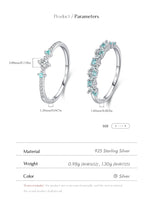 925 Sterling Silver Mint Green Stackable Eternity Ring - 2 Designs