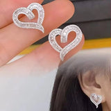 Fashion Baguette Heart Earrings