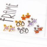 Stainless Steel Small Flat Back Animal Earrings - 20 Options