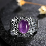 925 Sterling Silver Purple Stone Ring - 21 Designs