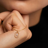 925 Sterling Silver CZ Plated Dainty Letter Necklace - 26 Options