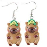 Fashion Capybara Resin Hanging Earrings - 10 Options