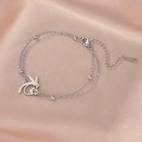Stainless Steel Hummingbird Flower Bracelet - 6 Options