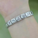 Stainless Steel Month Flower Italian Charm - 12 Options