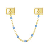 Stainless Steel Beaded Chain Italian Charm - 14 Options