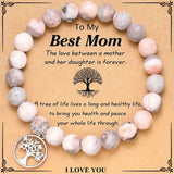 Family Tree Of Life Natural Stone Bracelet - 6 Options