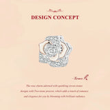 925 Sterling Silver Rose Gold Accent Rose Bead Charm
