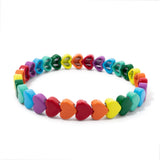 Fashion Colourful Enamel Heart Bracelet - 9 Options