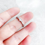 925 Sterling Silver Pave Love Heart Ring