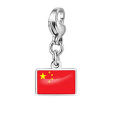 Stainless Steel 10mm Country Flag Charms - 24 Options