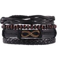 Multi Strand Leather Braided Bracelet - 23 Options