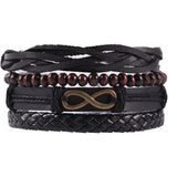 Multi Strand Leather Braided Bracelet - 23 Options