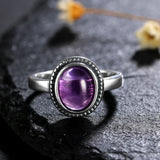 925 Sterling Silver Purple Stone Ring - 21 Designs