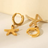 Stainless Steel 18K Gold Plated Ocean Themed Bracelet/Ring/Necklace/Earrings