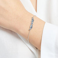 925 Sterling Silver Phoenix Wing Blue CZ Necklace/ Bracelet/ Set