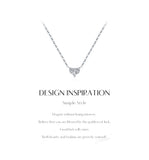 925 Sterling Silver Birthstone Heart Necklace - 12 Options