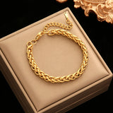 Stainless Steel Gold Colour Bracelet - 10 Options