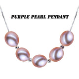 925 Sterling Silver Pearl Pendant Necklace - 4 Options
