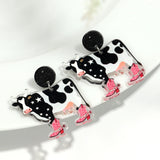 Fashion Cow Acrylic Print Earrings - 5 Options