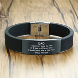 Stainless Steel and Silicone Dad Bracelet - 20 Options