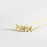 925 Sterling Silver CZ MAMA Necklace - 2 Colours