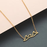 Stainless Steel Wave Necklace - 12 Options